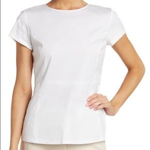 Theory Zipper Back White Top